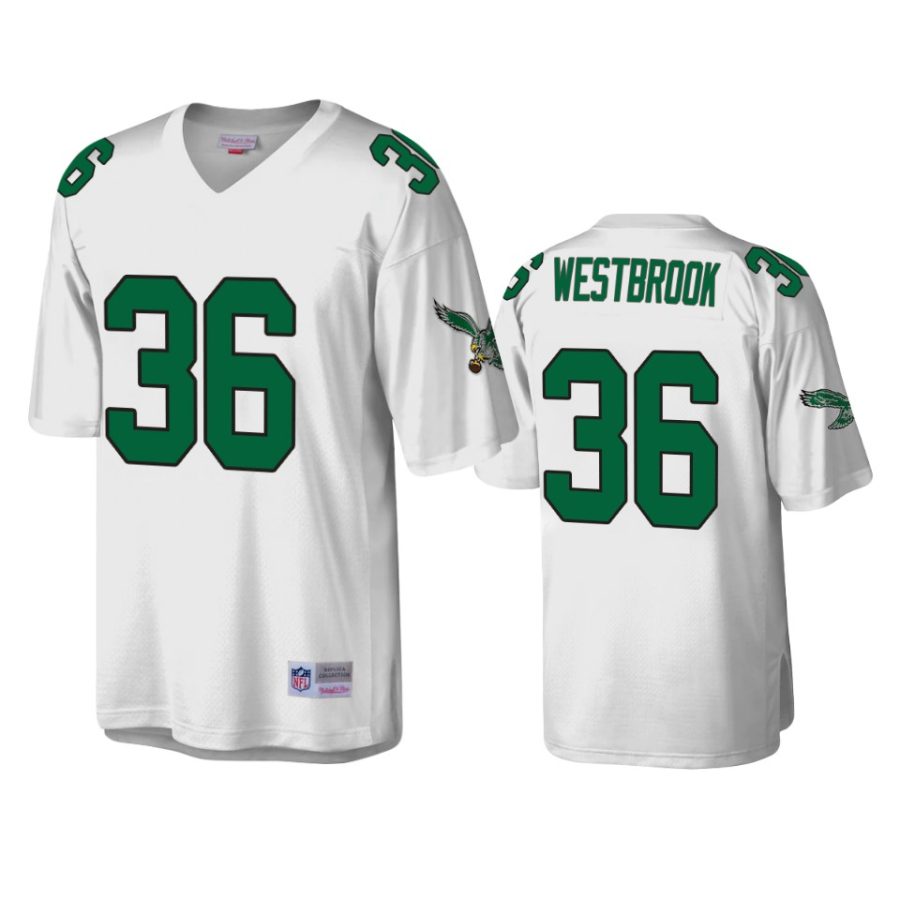 brian westbrook eagles white throwback legacy replica jersey