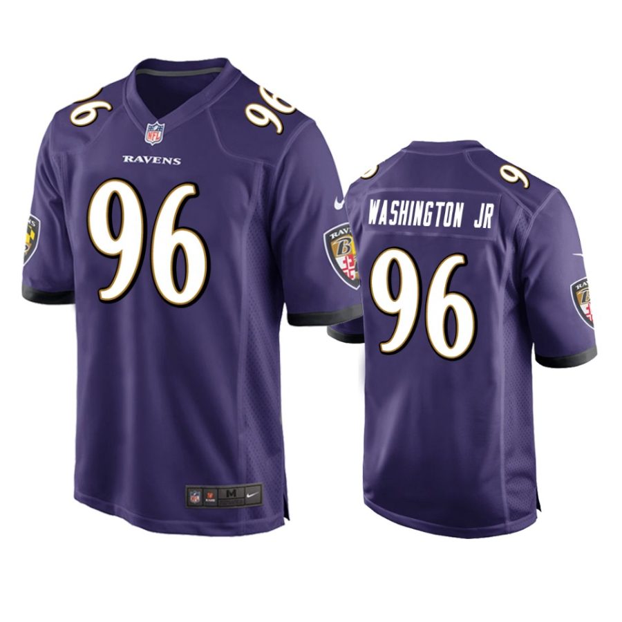 broderick washington jr. ravens purple game jersey