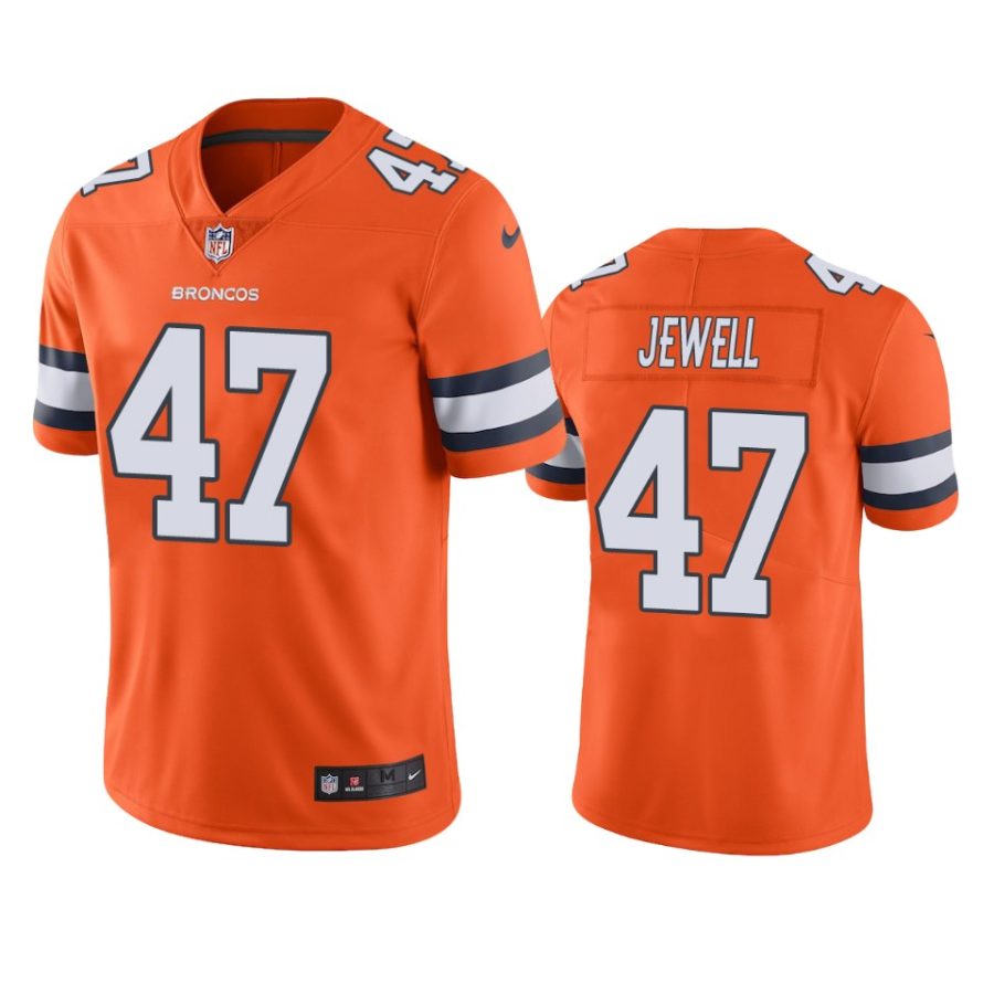 broncos 47 josey jewell orange color rush limited jersey