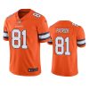 broncos 81 tim patrick orange color rush limited jersey