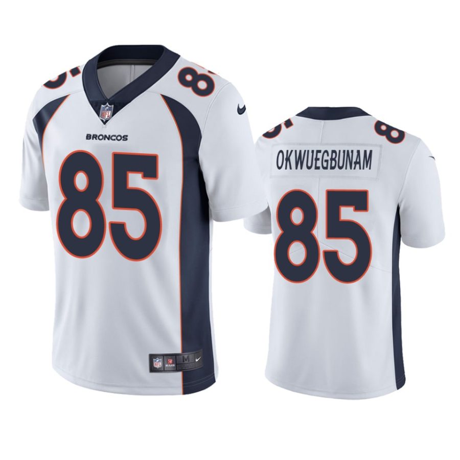 broncos albert okwuegbunam white vapor untouchable limited jersey