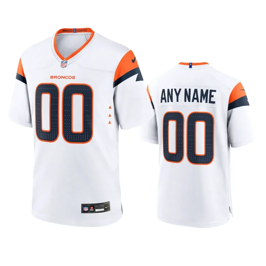 broncos custom 2024 game white jersey