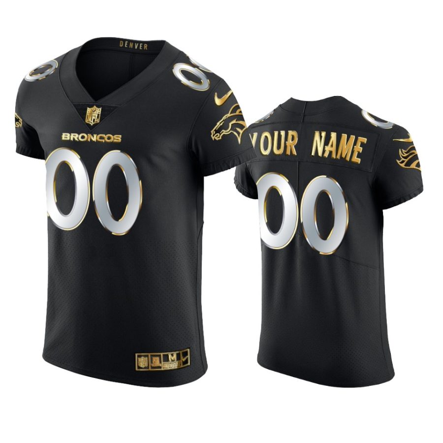 broncos custom black 2020 21 golden edition elite jersey