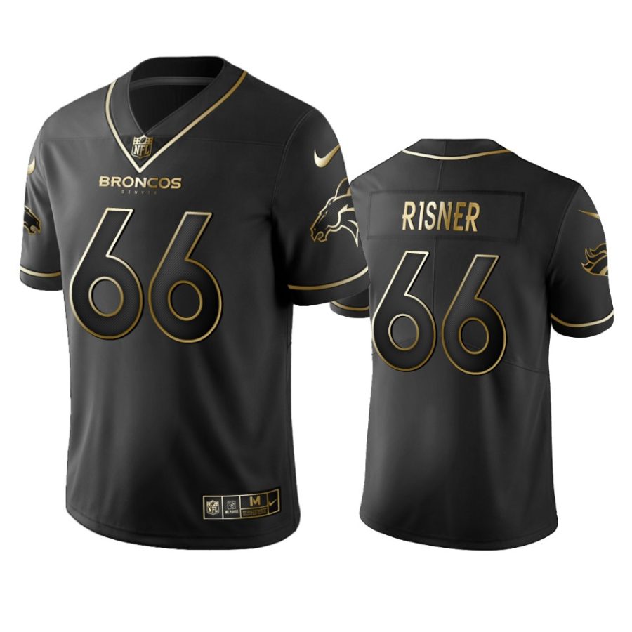 broncos dalton risner black golden edition jersey