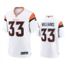 broncos javonte williams 2024 game white jersey