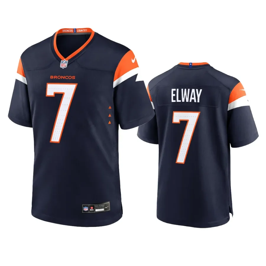 broncos john elway 2024 alternate game navy jersey