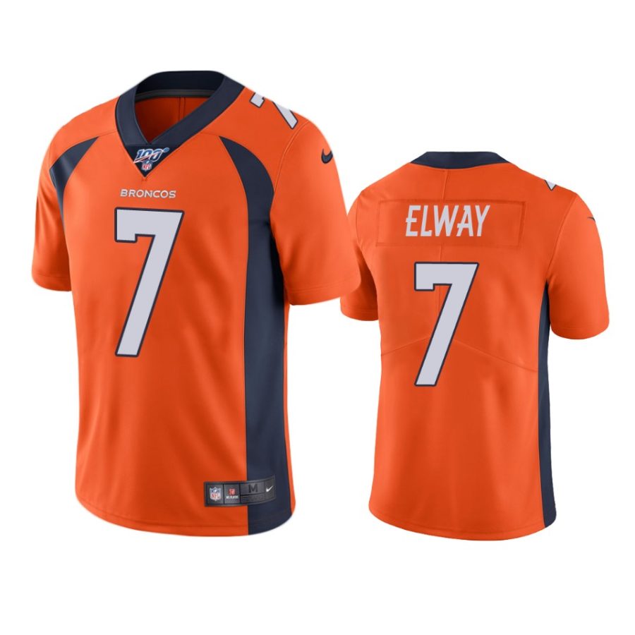 broncos john elway orange limited 100th season jersey