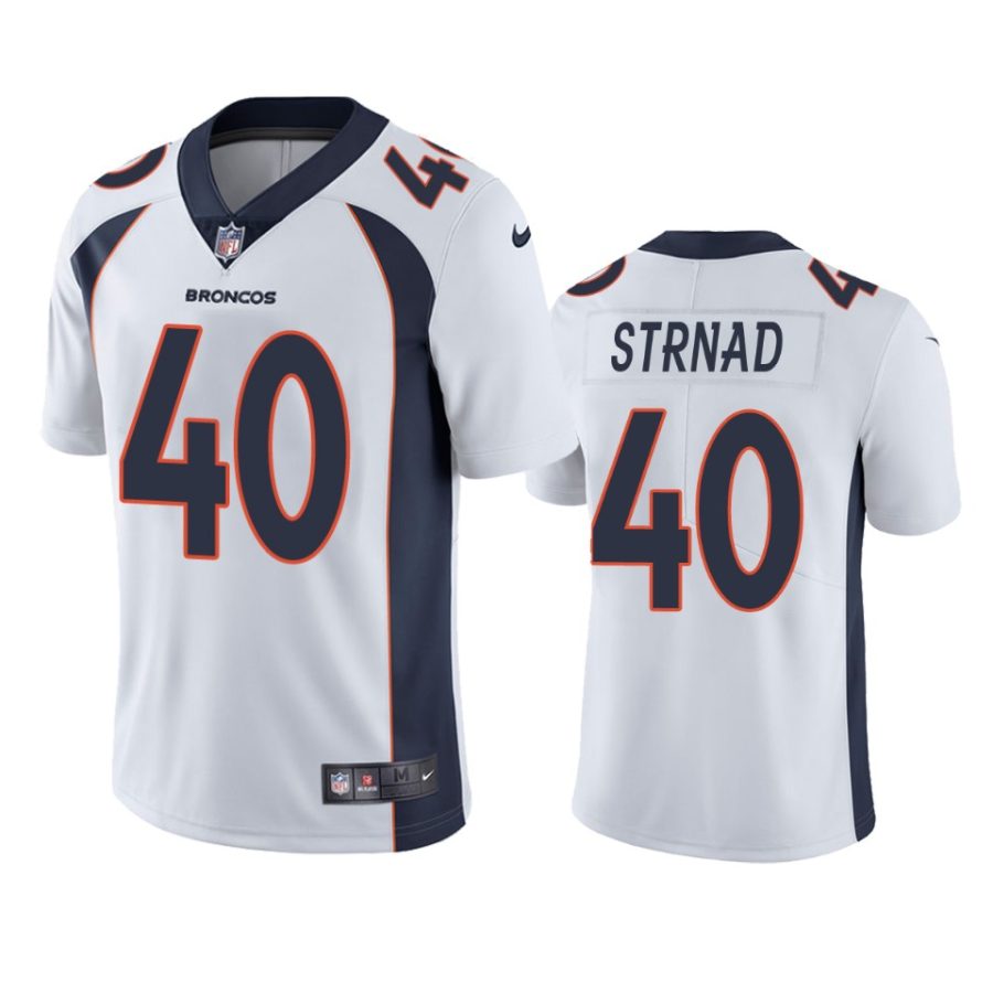 broncos justin strnad white vapor untouchable limited jersey