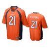 broncos kwaun williams game orange jersey