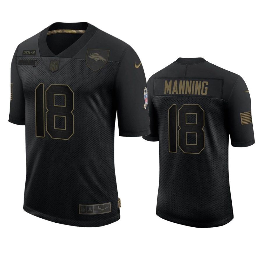 broncos peyton manning black limited 2020 salute to service jersey