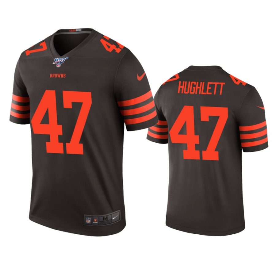 browns charley hughlett brown color rush legend 100th season jersey