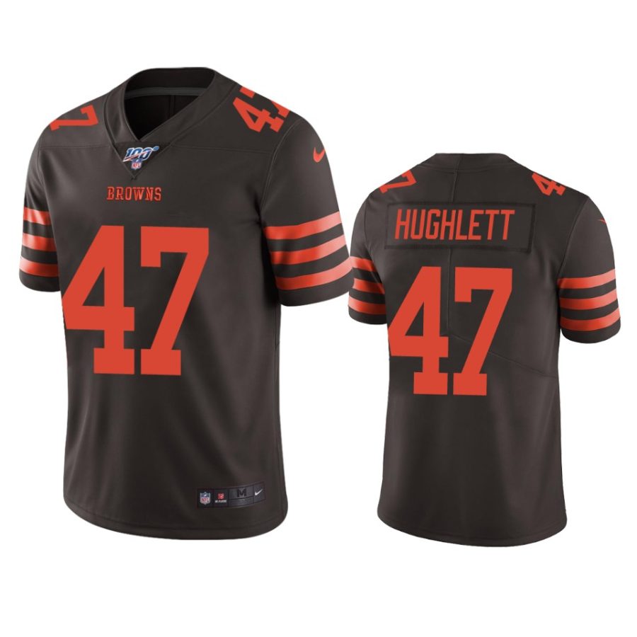 browns charley hughlett brown color rush limited 100th season jersey