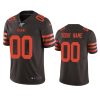 browns custom brown color rush limited 100th season jersey