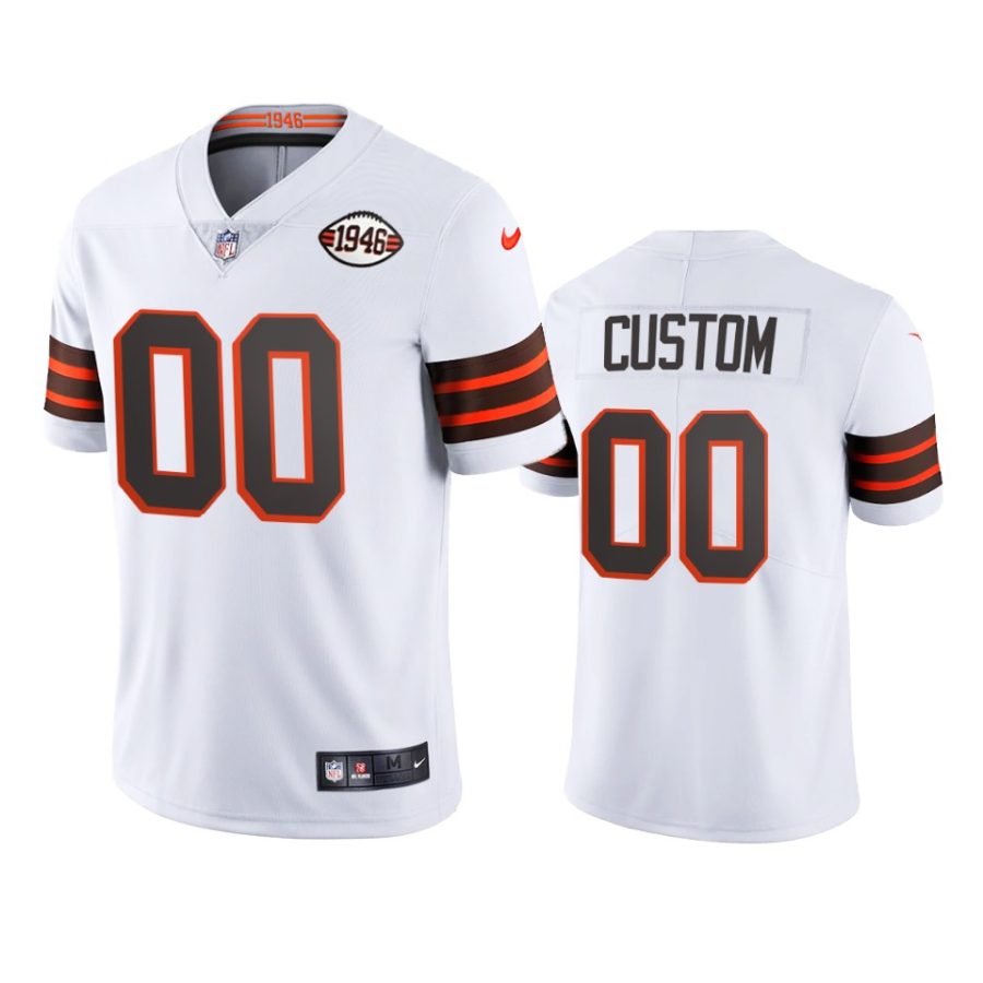 browns custom white vapor limited 75th anniversary jersey