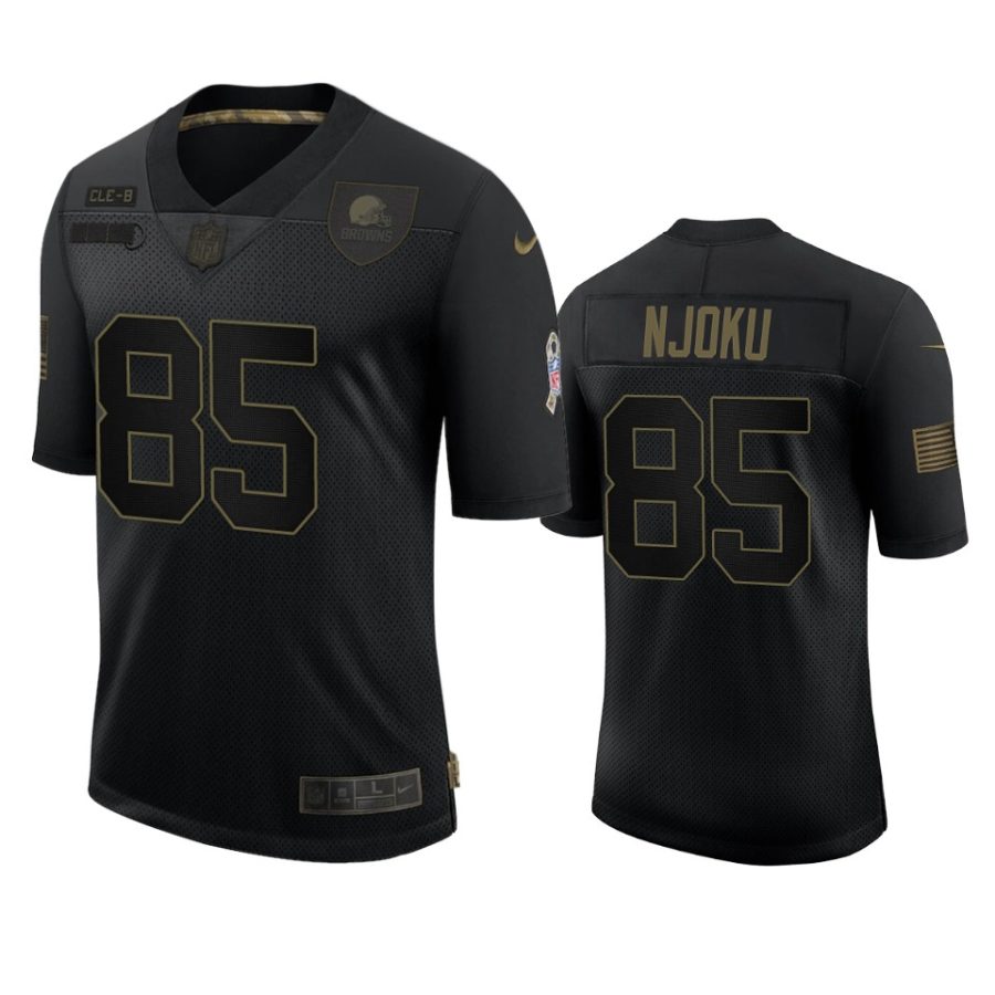 browns david njoku black limited 2020 salute to service jersey