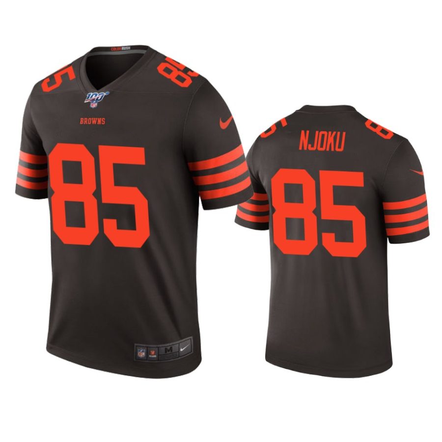 browns david njoku brown color rush legend 100th season jersey