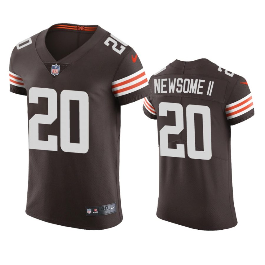 browns greg newsome ii brown vapor elite jersey 0a