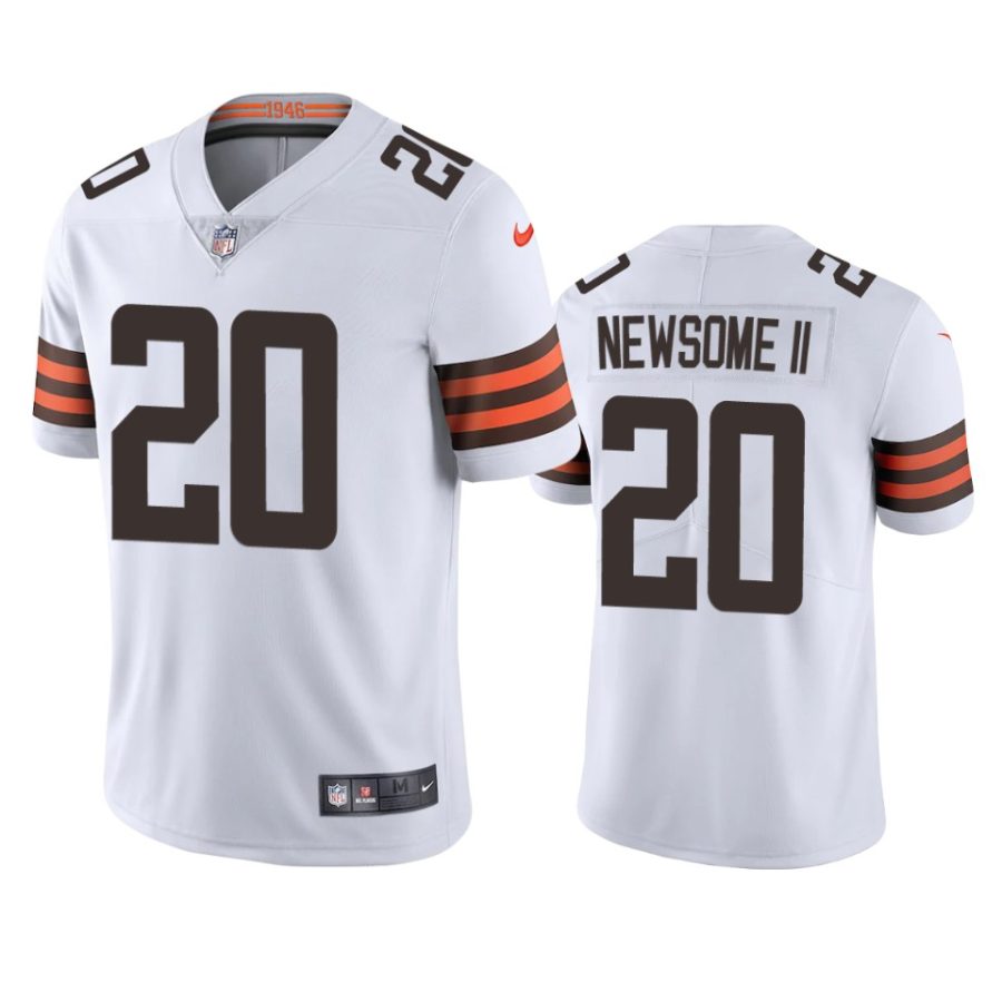 browns greg newsome ii white vapor jersey