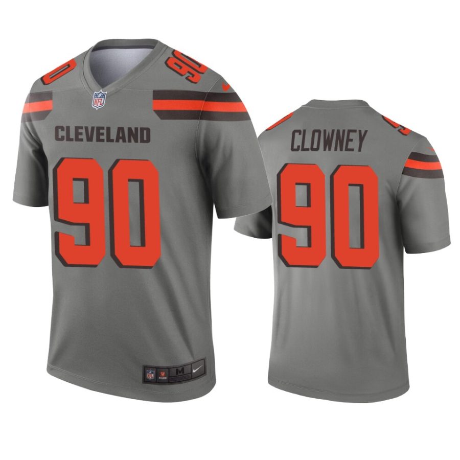 browns jadeveon clowney gray inverted legend jersey