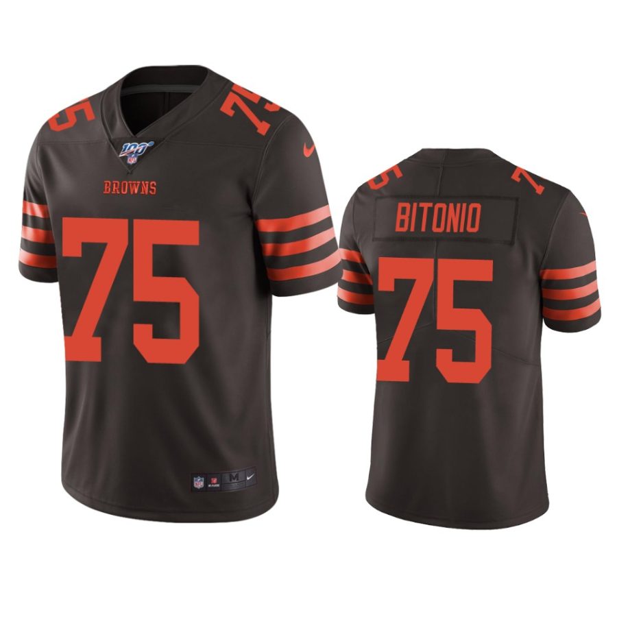 browns joel bitonio brown color rush limited 100th season jersey