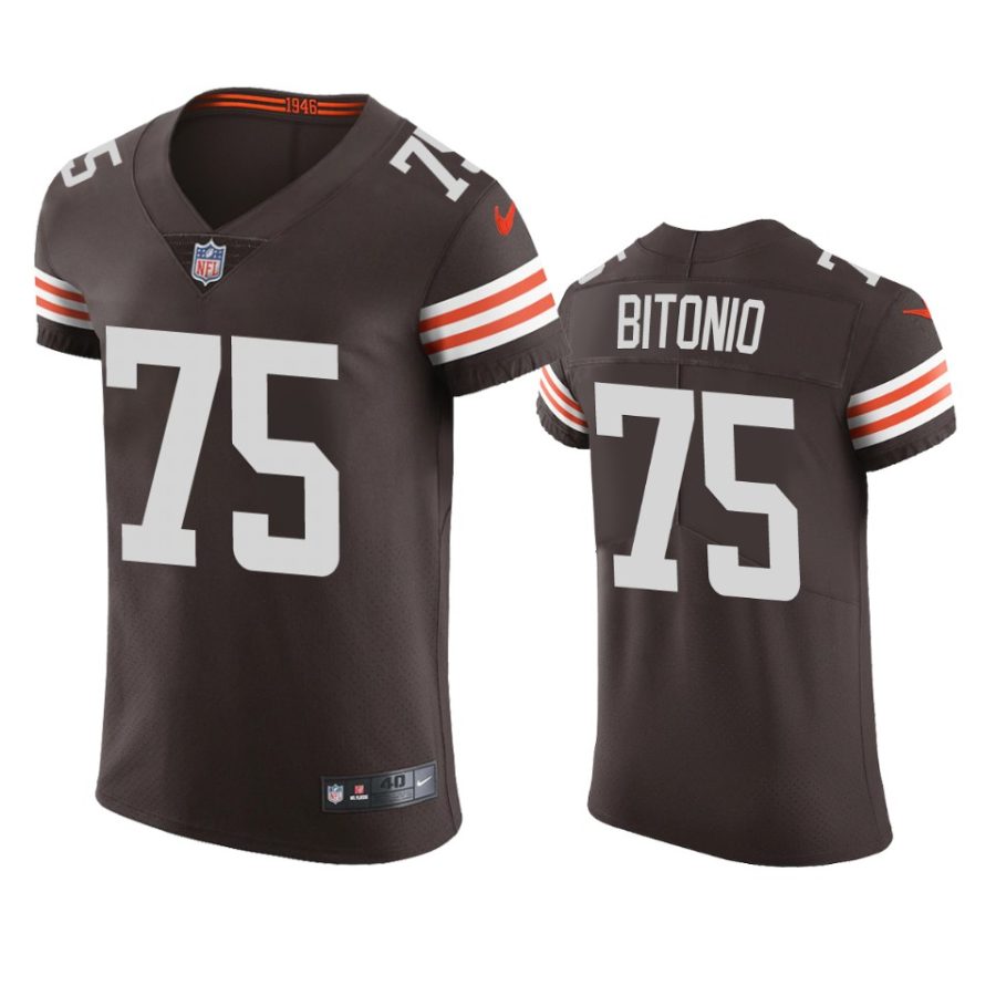 browns joel bitonio brown vapor elite jersey