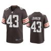browns john johnson brown game jersey