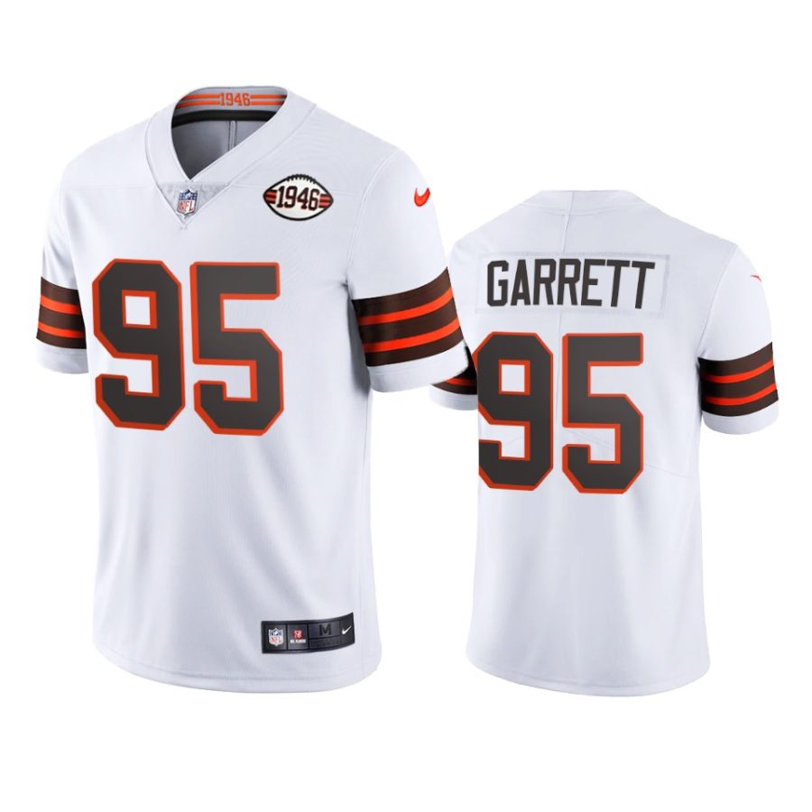 browns myles garrett white vapor limited 75th anniversary jersey