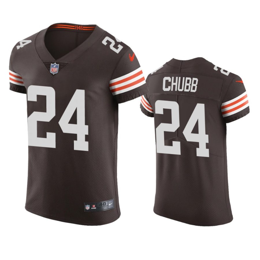 browns nick chubb brown vapor elite jersey