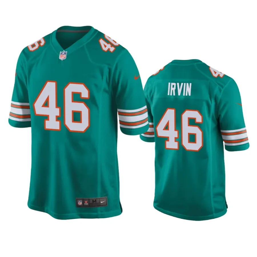 bruce irvin dolphins aqua alternate game jersey