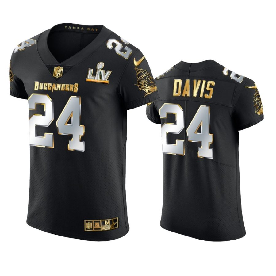 buccaneers carlton davis black golden elite super bowl lv jersey