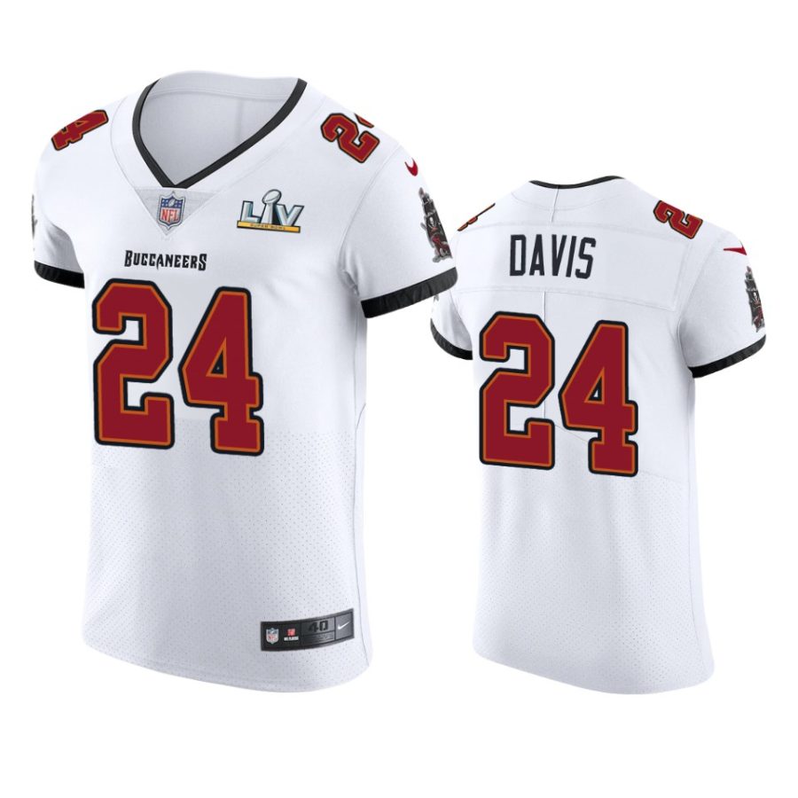 buccaneers carlton davis white vapor elite super bowl lv jersey