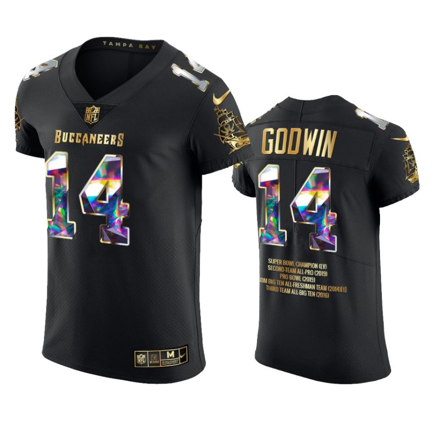 buccaneers chris godwin black career highlights diamond edition jersey