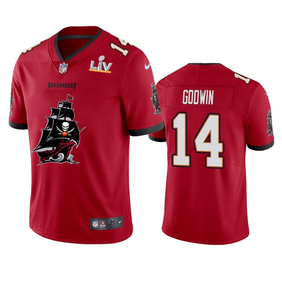 buccaneers chris godwin red super bowl lv champions team logo jersey