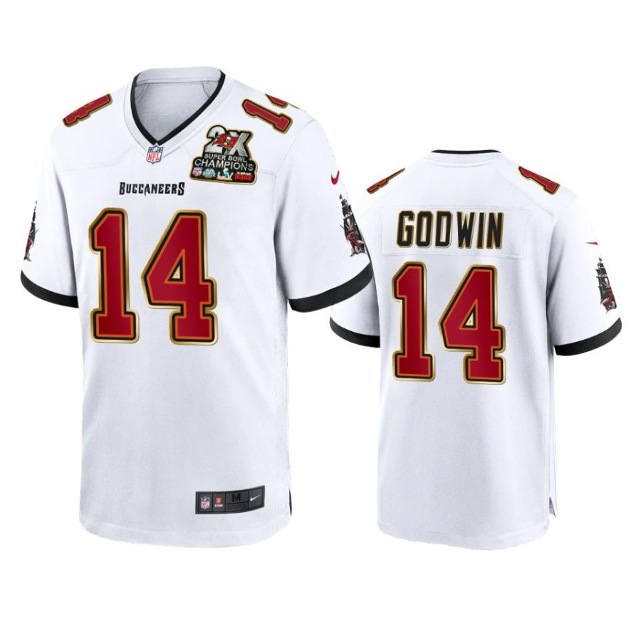 buccaneers chris godwin white 2x super bowl champions patch game jersey