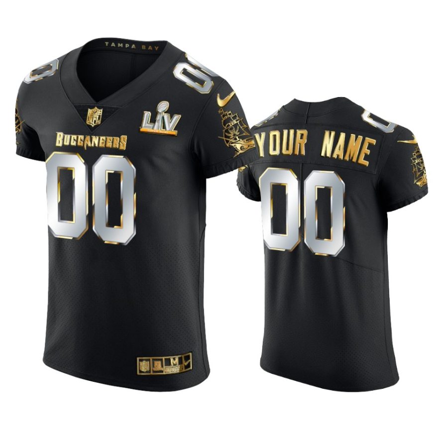 buccaneers custom black golden elite super bowl lv jersey