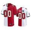 buccaneers custom red white split two tone jersey