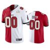 buccaneers custom red white super bowl lv split jersey