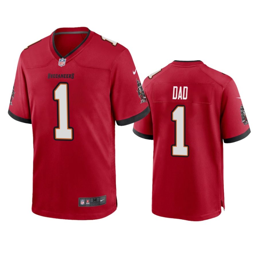 buccaneers dad red 2021 fathers day game jersey