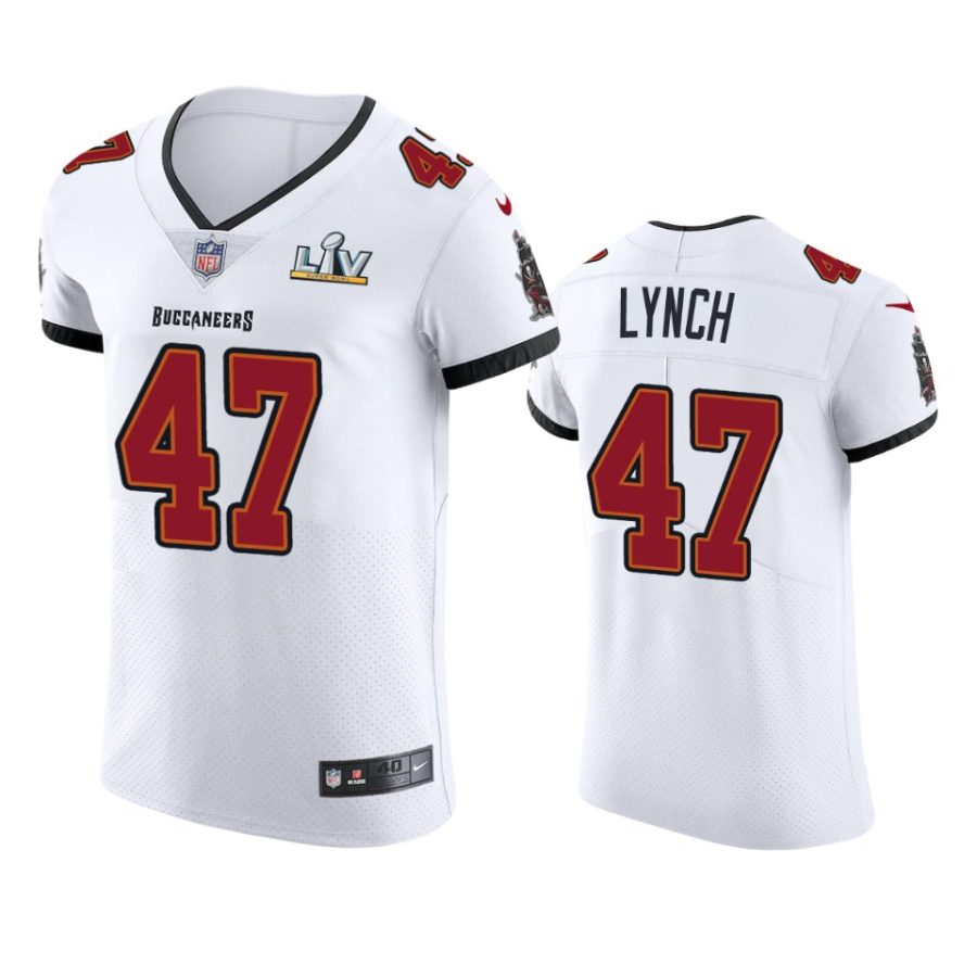 buccaneers john lynch white vapor elite super bowl lv jersey