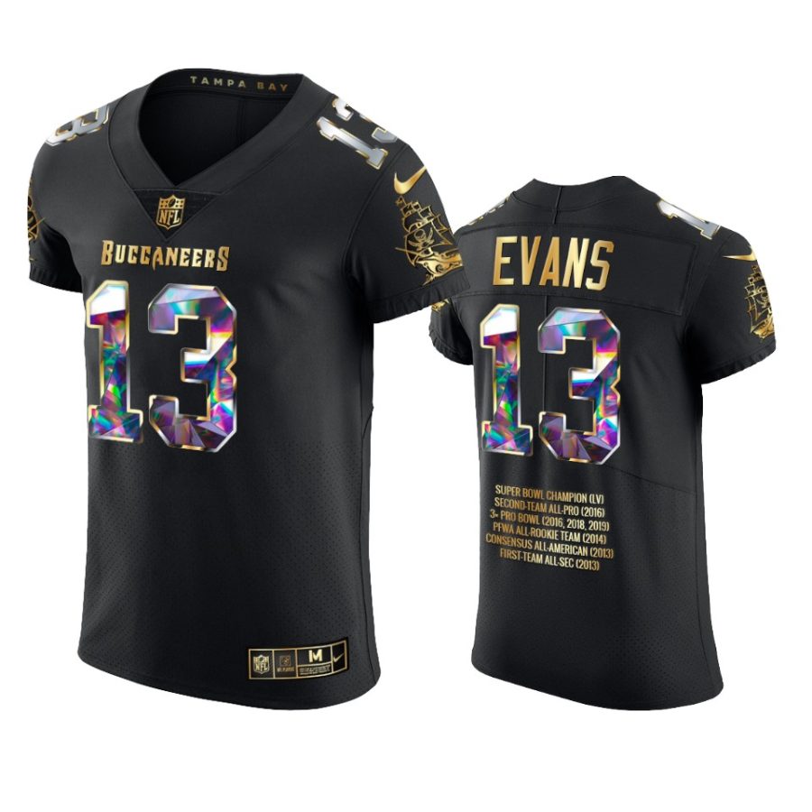 buccaneers mike evans black career highlights diamond edition jersey