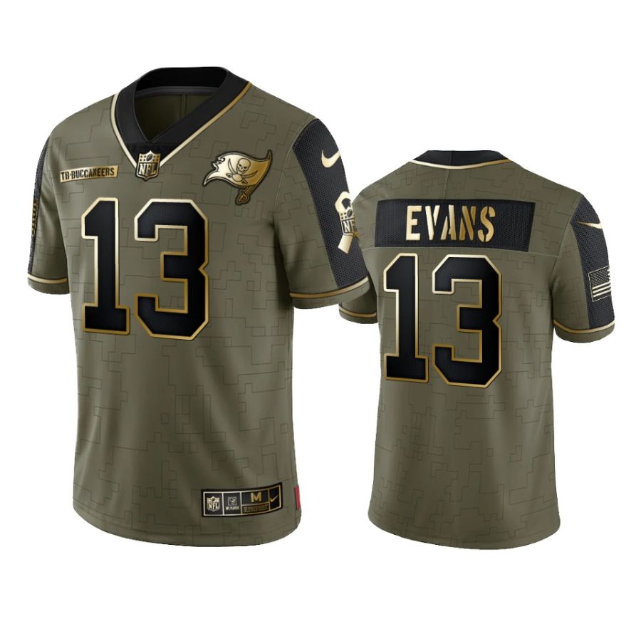 buccaneers mike evans olive gold limited 2021 salute to service jersey