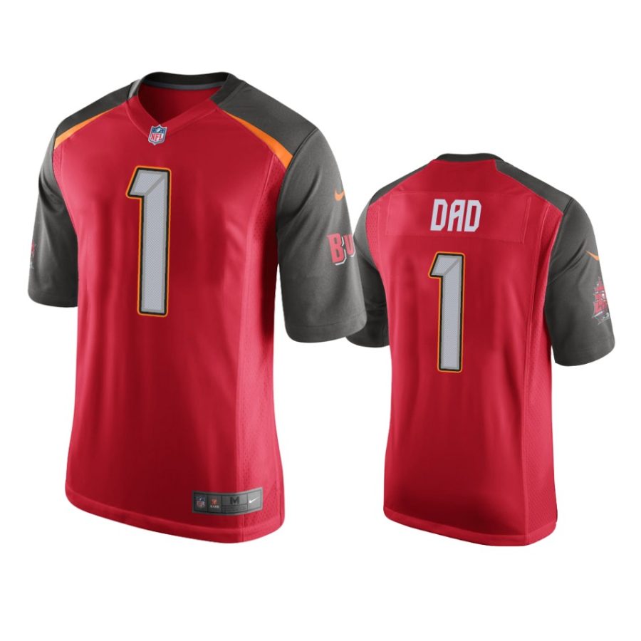 buccaneers red 2019 fathers day number 1 dad jersey