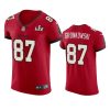 buccaneers rob gronkowski red vapor elite super bowl lv jersey