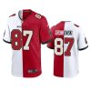 buccaneers rob gronkowski red white split two tone jersey