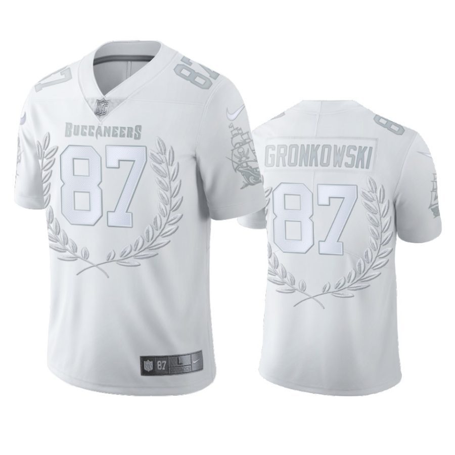 buccaneers rob gronkowski white platinum limited jersey