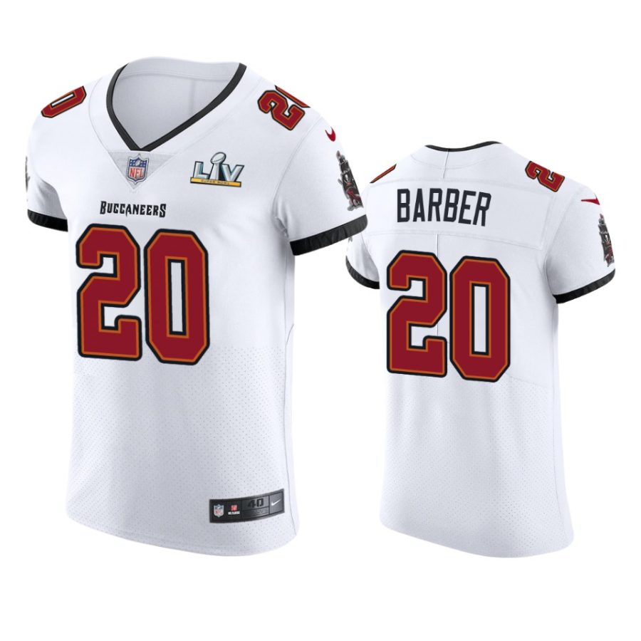 buccaneers ronde barber white vapor elite super bowl lv jersey