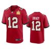 buccaneers tom brady GOAT red super bowl lv champions game jersey