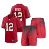 buccaneers tom brady red game shorts jersey