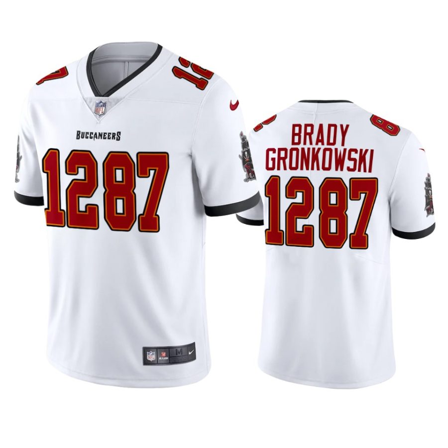 buccaneers tom brady rob gronkowski white cp player jersey