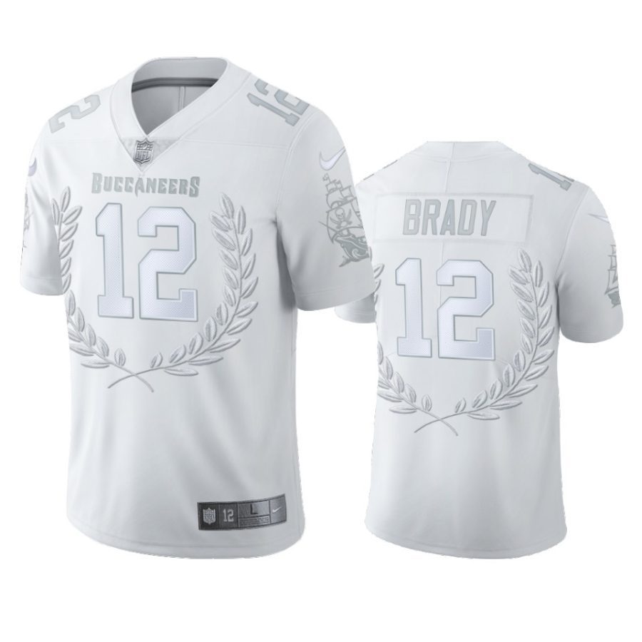 buccaneers tom brady white platinum limited jersey